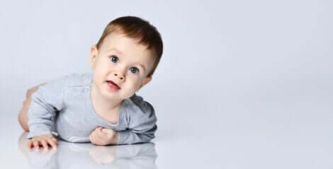 Un jeune enfant qui rampe